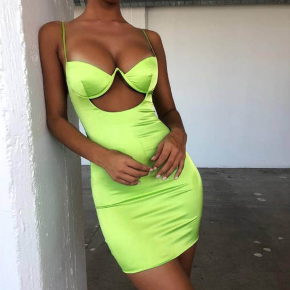 NEON CUT OUT DRESS